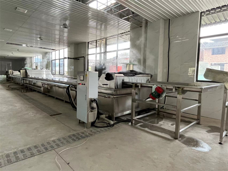 泡椒竹筍巴氏滅菌、冷卻、風(fēng)干流水線